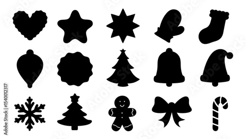 set of christmas xmas vector