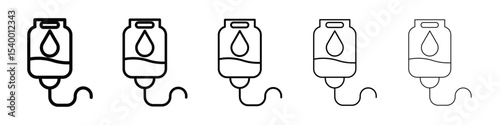 blood bag icon isolated vector on white background set