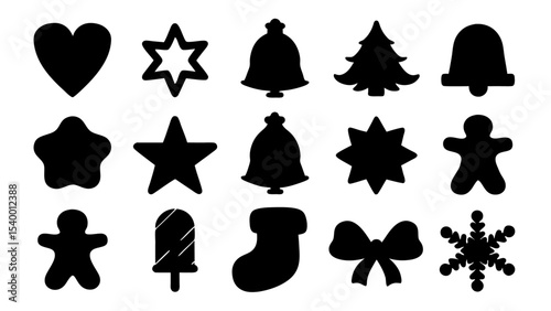 set of christmas xmas vector