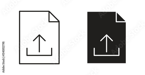 File upload icon Logos. Flat Vector Icon Design Template
