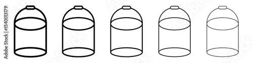 bucket icon isolated vector on white background set