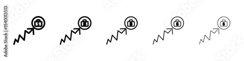 Business expansion icon isolated vector on white background set