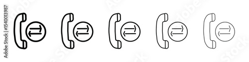 Call back icon isolated vector on white background set