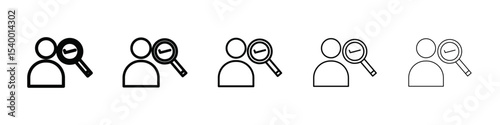 candidate icon isolated vector on white background set