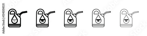 canister of motor oil icon isolated vector on white background set