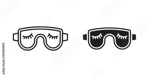 Eye mask icon Logos. Flat Vector Icon Design Template