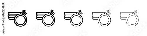 Clean stack plates icon isolated vector on white background set