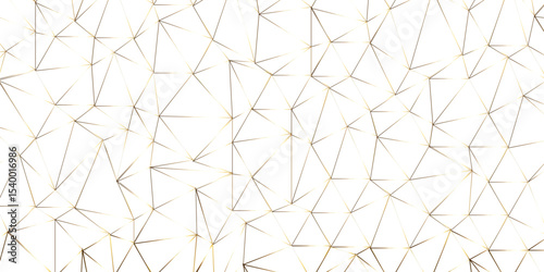  Abstract of simple gold line triangle pattern geometric background .white background creative and geometric shape with white luxury pattern .gold and white geometric background with low poly triangle