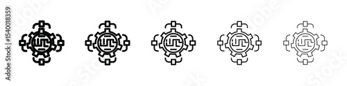 Complexity icon isolated vector on white background set