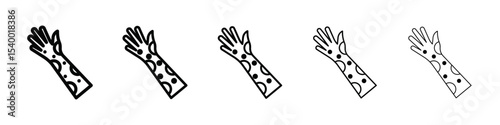 contact dermatitis icon isolated vector on white background set