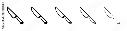 cooking chef knife icon isolated vector on white background set