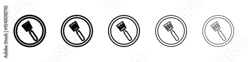 Cooking spatula icon isolated vector on white background set