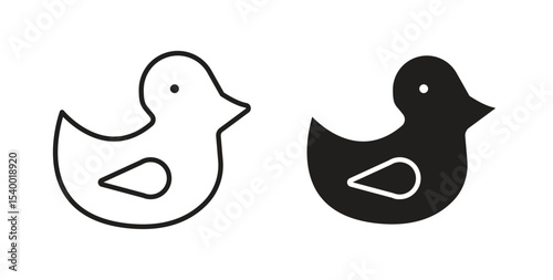 Duck icon Logos. Flat Vector Icon Design Template