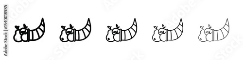 cornucopia icon isolated vector on white background set