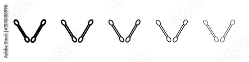 Cotton buds icon isolated vector on white background set
