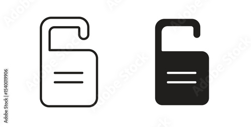 Door hanger icon Logos. Flat Vector Icon Design Template