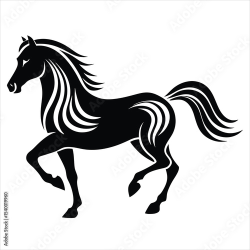 horse silhouette vector, horse silhouette illustration, Horse vector illustration silhouette, horse icon