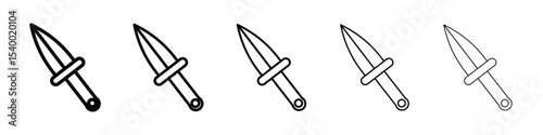 dagger icon isolated vector on white background set