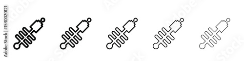 damper icon isolated vector on white background set