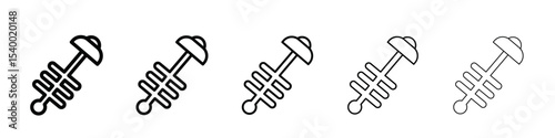 damper icon isolated vector on white background set