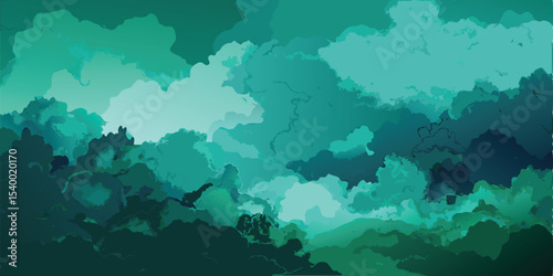 Colorful abstract background with clouds. Vector illustration for your design.