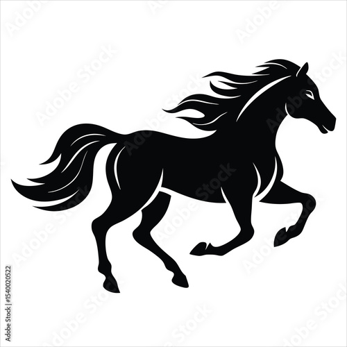 horse silhouette vector, horse silhouette illustration, Horse vector illustration silhouette, horse icon