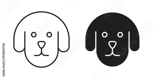 Dog icon Logos. Flat Vector Icon Design Template