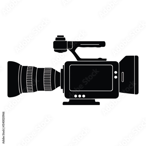 Modular cinema camera icon on a white background for Photographer's Day  