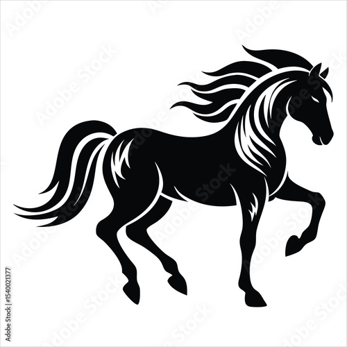horse silhouette vector, horse silhouette illustration, Horse vector illustration silhouette, horse icon