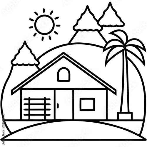 house in the snow