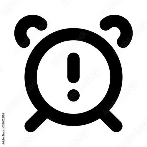 Alarm Clock with Exclamation Mark / Important Alarm