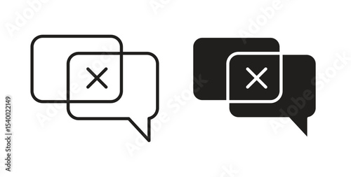 Disagreement icon Logos. Flat Vector Icon Design Template