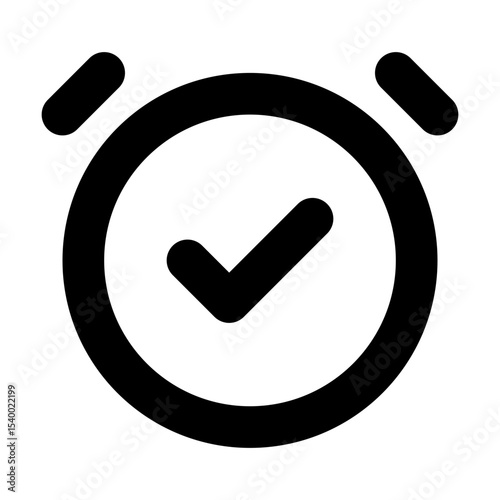 Alarm Clock with Checkmark / Alarm Set