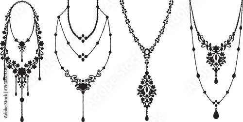 Silhouette jewelry and accessories for women black color only