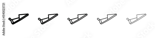 Espadrille icon isolated vector on white background set