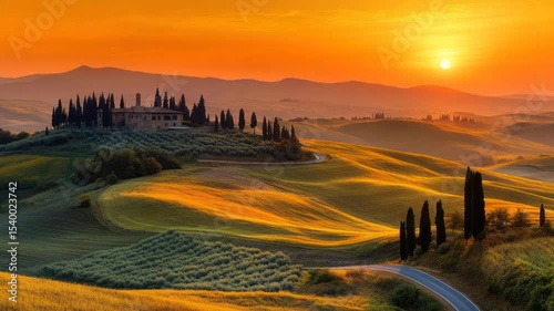 Tuscan Sunrise Landscape