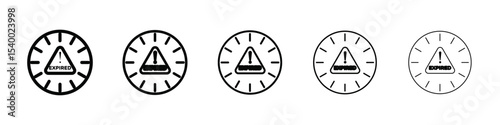 expiration date icon isolated vector on white background set