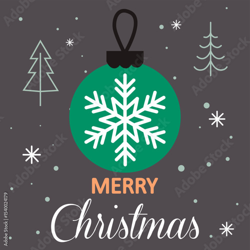 christmas background with snowflakes