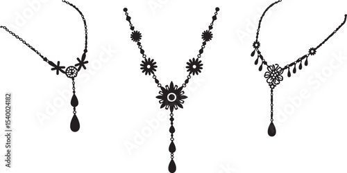 Silhouette jewelry and accessories for women black color only