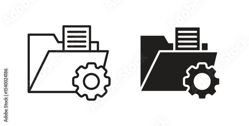 Data management icon Logos. Flat Vector Icon Design Template