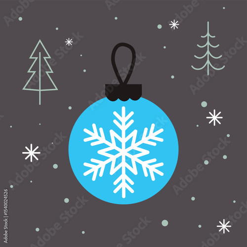 christmas background with snowflakes