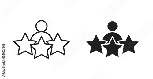 Customer satisfaction icon Logos. Flat Vector Icon Design Template