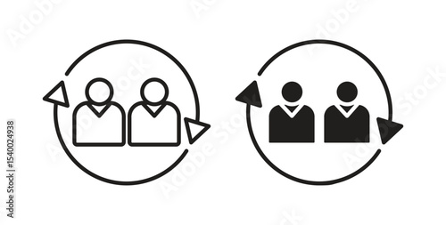 Customer retention icon Logos. Flat Vector Icon Design Template