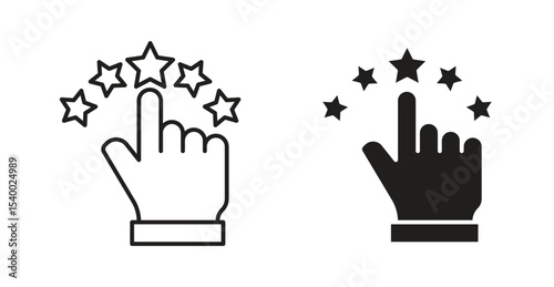 Customer feedback icon Logos. Flat Vector Icon Design Template