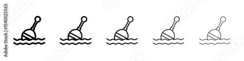 fishing float icon isolated vector on white background set