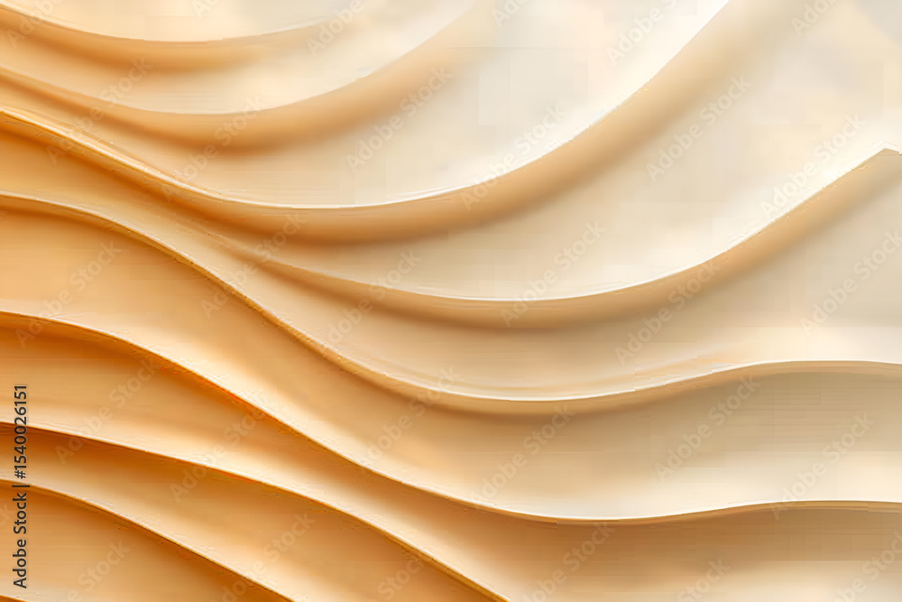 Obraz premium Abstract Beige Wave Pattern Background Design