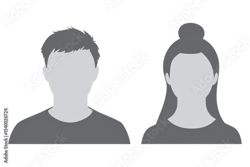 Anonymous Profile Silhouettes - Male and Female