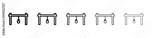 gallows icon isolated vector on white background set