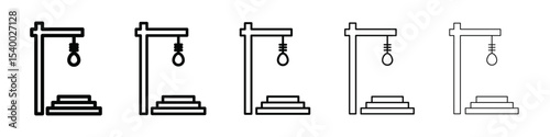 gallows icon isolated vector on white background set
