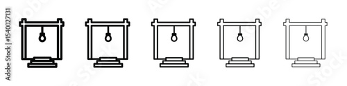 gallows icon isolated vector on white background set